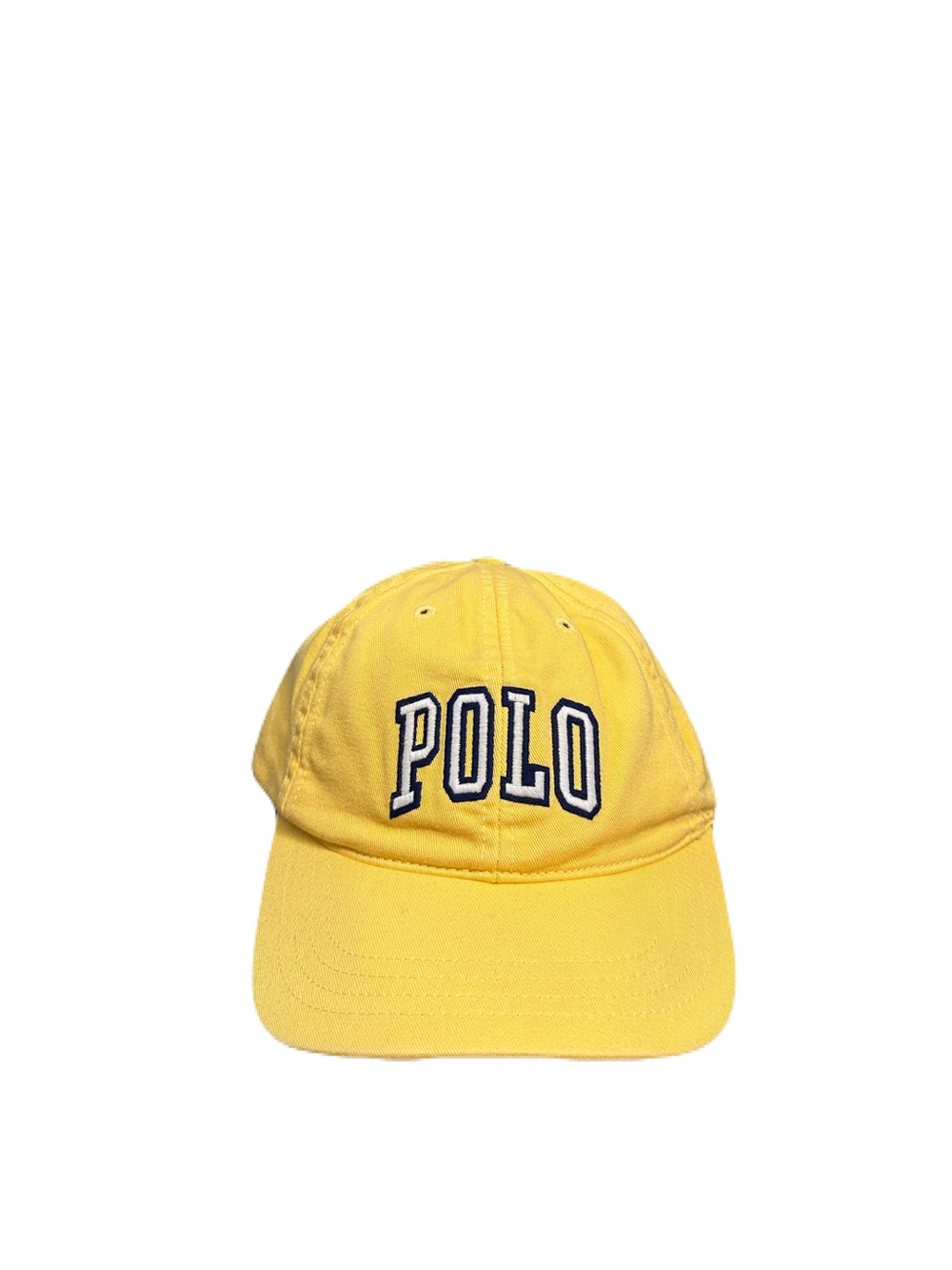 VTG Polo Sport Hat Cap Embroidered Ralph Lauren Made In USA Yellow 90’s